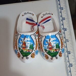 White and Blue Dutch Windmill Decor Accents